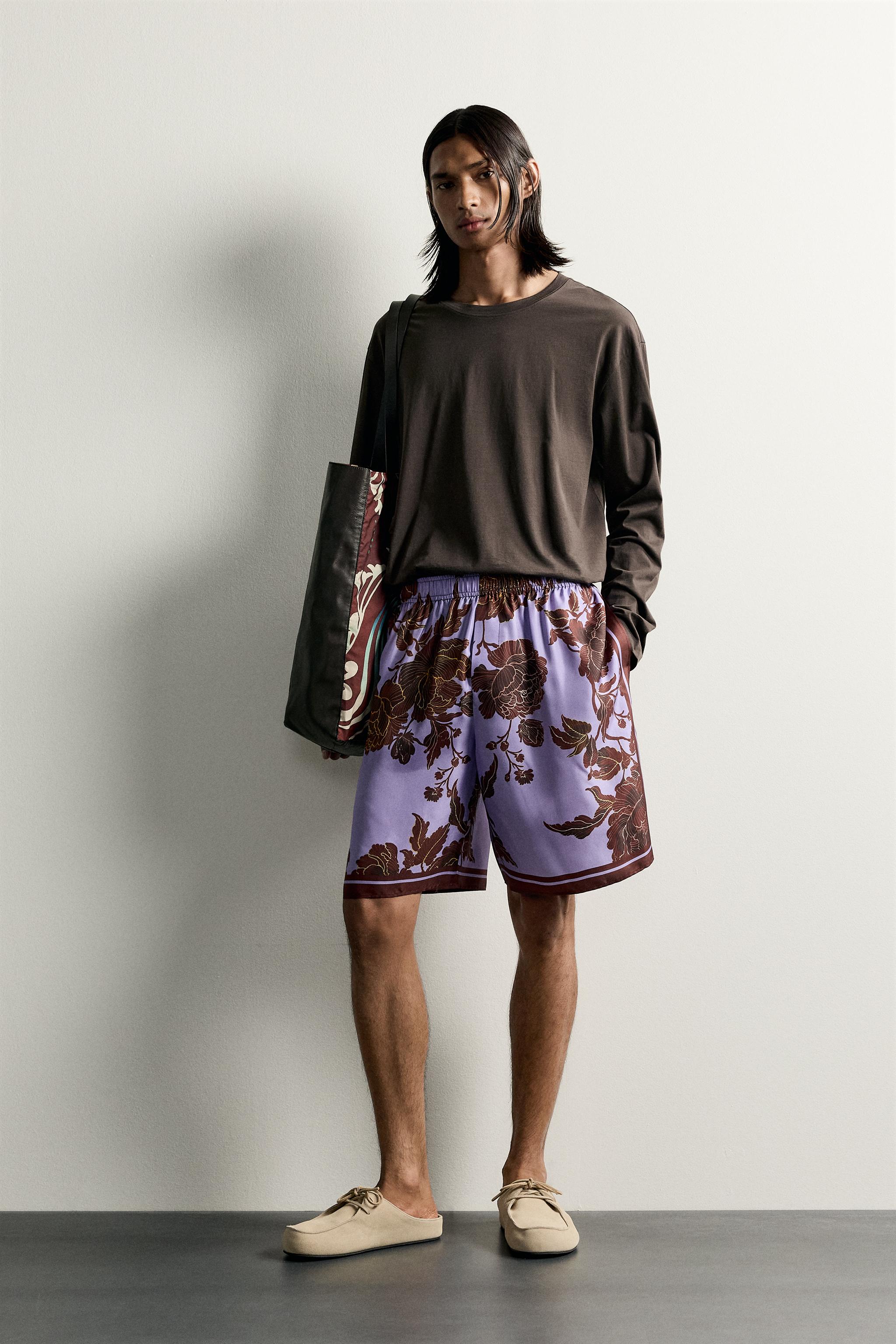 RELAXED FIT 100% SILK PRINTED COMBINED LIMITED EDITION SHORTS